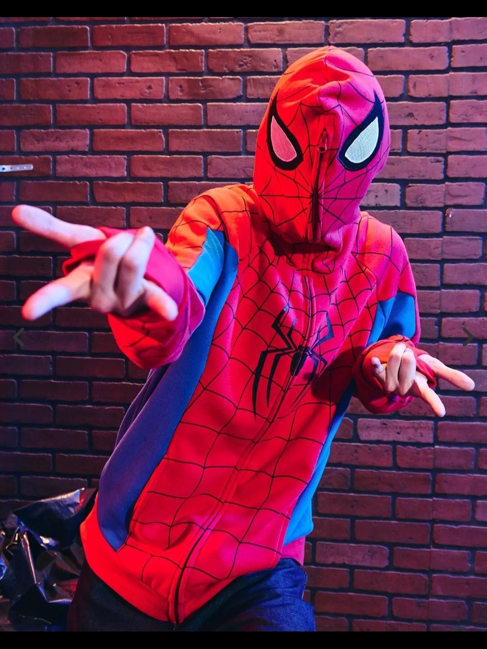 Marvel Red & Black Spider Logo Zip Hoodie - Picture 3 of 7